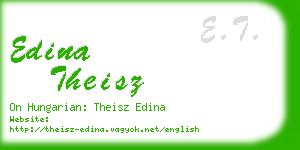 edina theisz business card